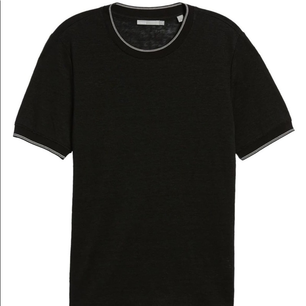 Vince Linen Shirt Black Sz M